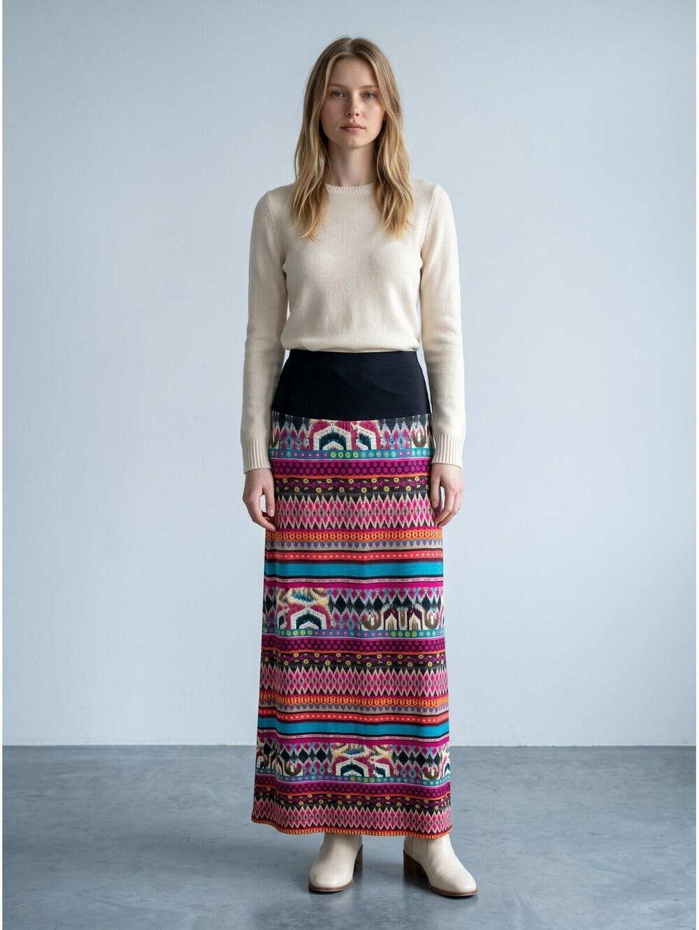 Women with Control MWOT Maxi Skirt-Size XS-Multicolor